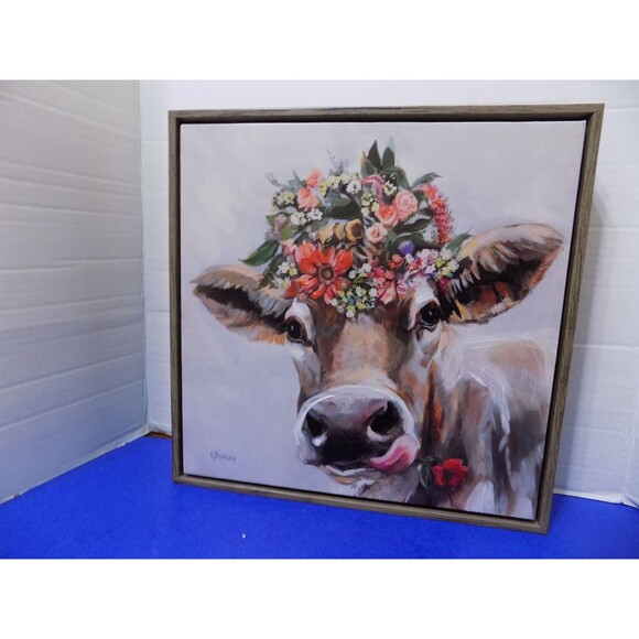 NEW Cow Rooster Painting Print Wall Art By Ed Brodsky Rustic Home Farmhouse - Picture 5 of 9